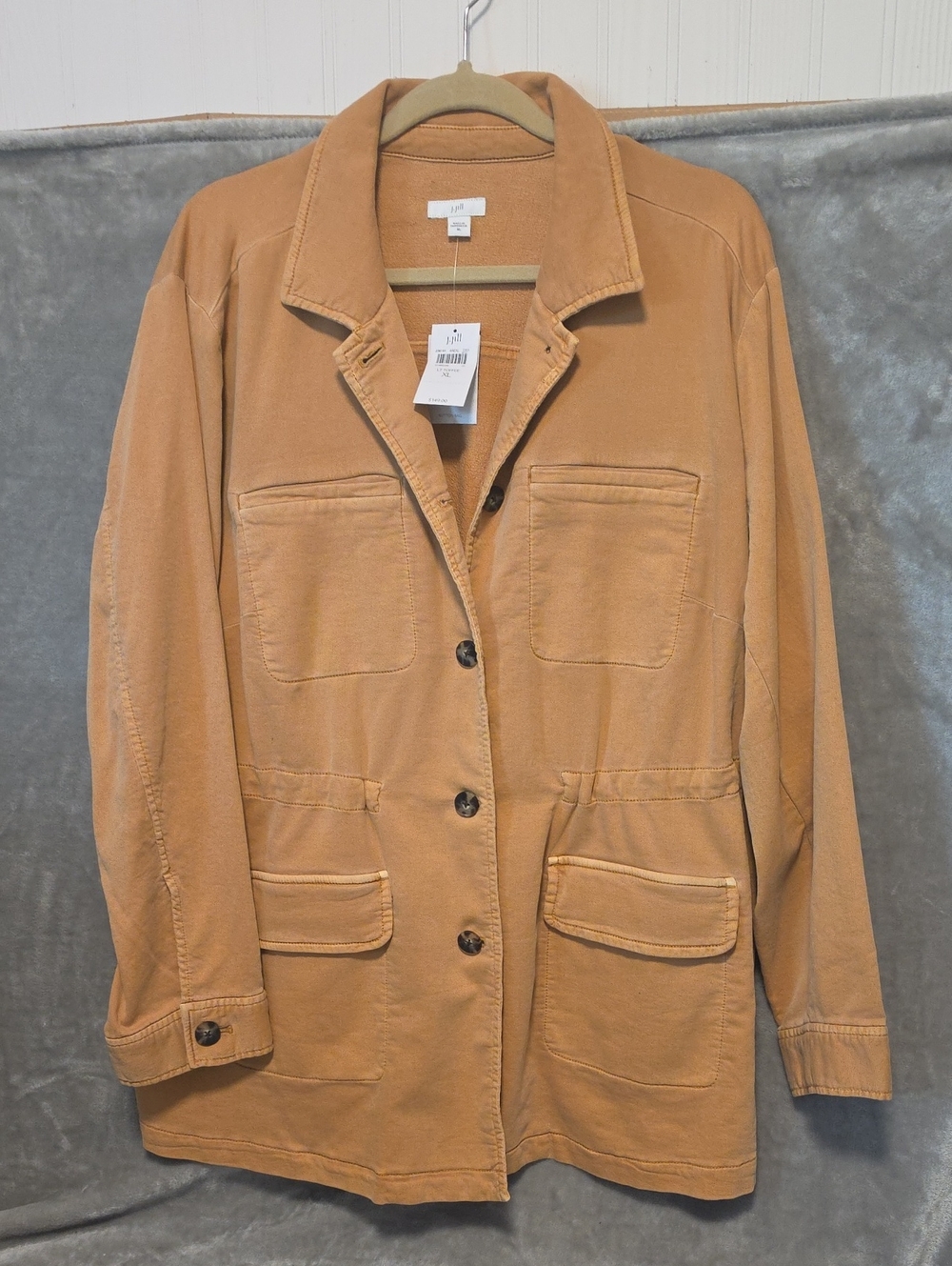 NWT J Jill Barn Utility Jacket - Lt Toffee sz XL
